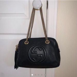 Gucci Soho Shoulder Bag with Gold Chain
